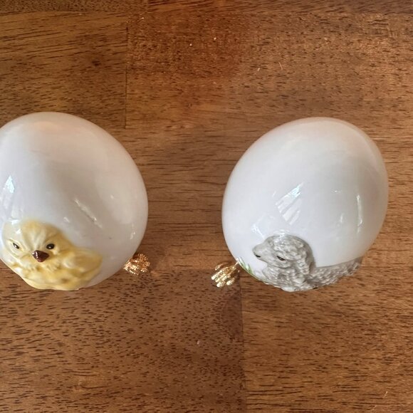 Vintage‎ Goebel Easter Egg Figurines Chick 1978 and Lamb 1981 West Germany Pair - Picture 3 of 8